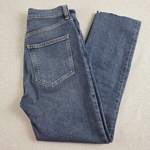 Agolde Riley High Rise Straight Crop Jeans "Frequency" Wmn's 26